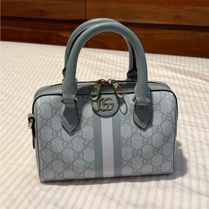 GUCCI Ophidia Boston Leather Handbag